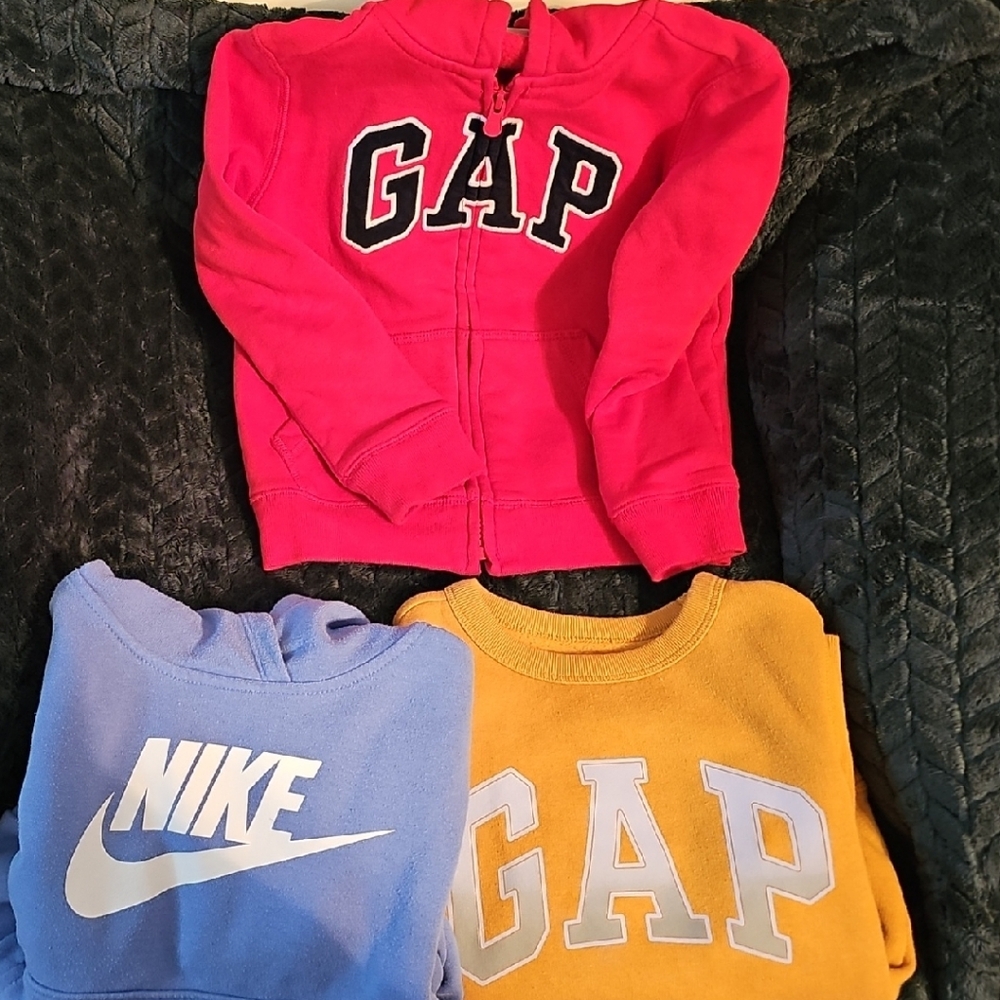 GAP and Nike Hoodies - Red, Yellow, Blue